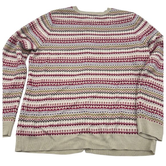 Croft & Barrow Women's Multicolor Fair Isle Cardigan Sweater Size Large - Picture 5 of 5